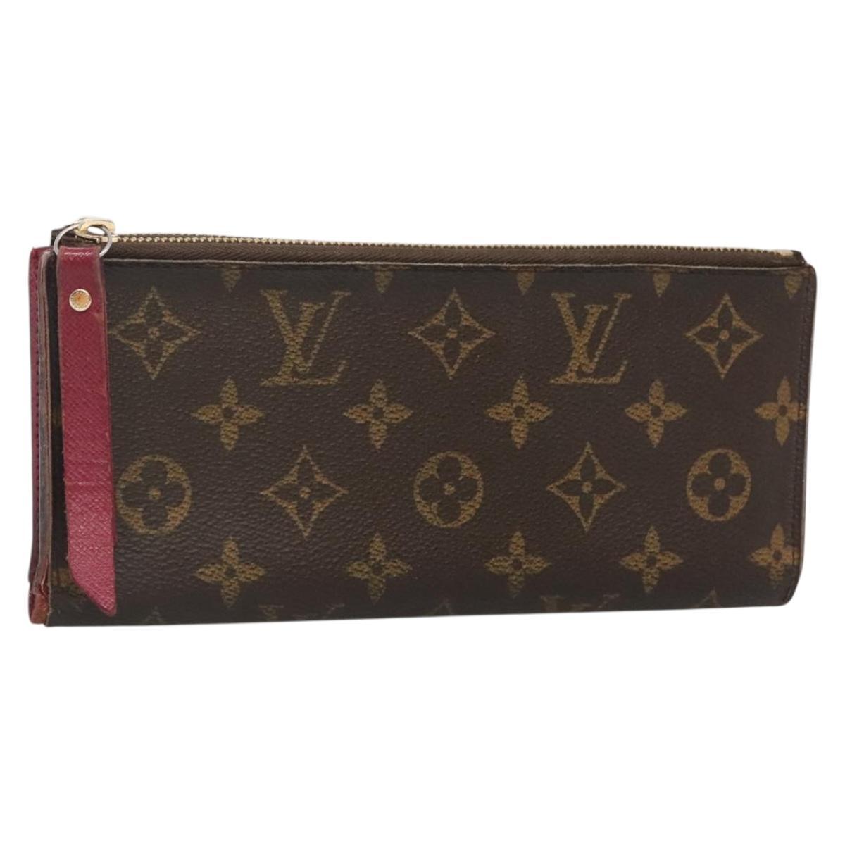 Louis Vuitton Monogram Portefeuille Adele Wallet Fuchsia M61269 Lv Auth Bs27531